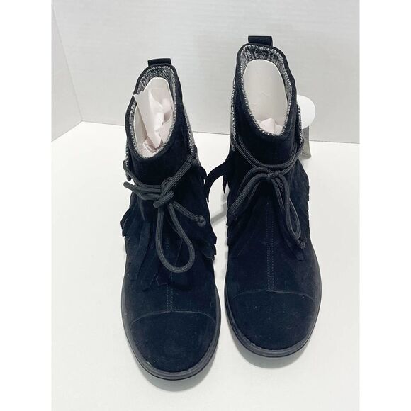 Muk Luks Lynsey Water Resistant Winter Boots Wool Glenn Plaid‎ Detail Black 11 - Picture 7 of 12